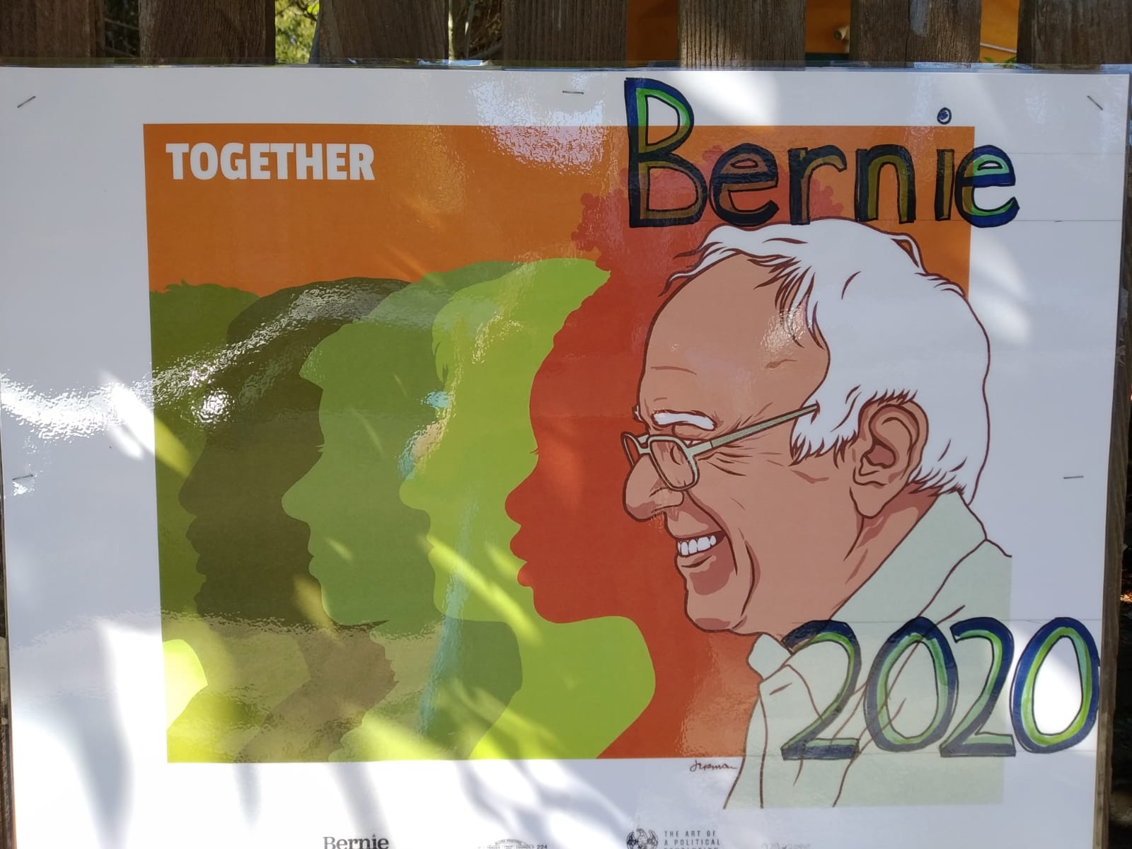 Berkeley sokaklarından bir Bernie Sanders afişi.